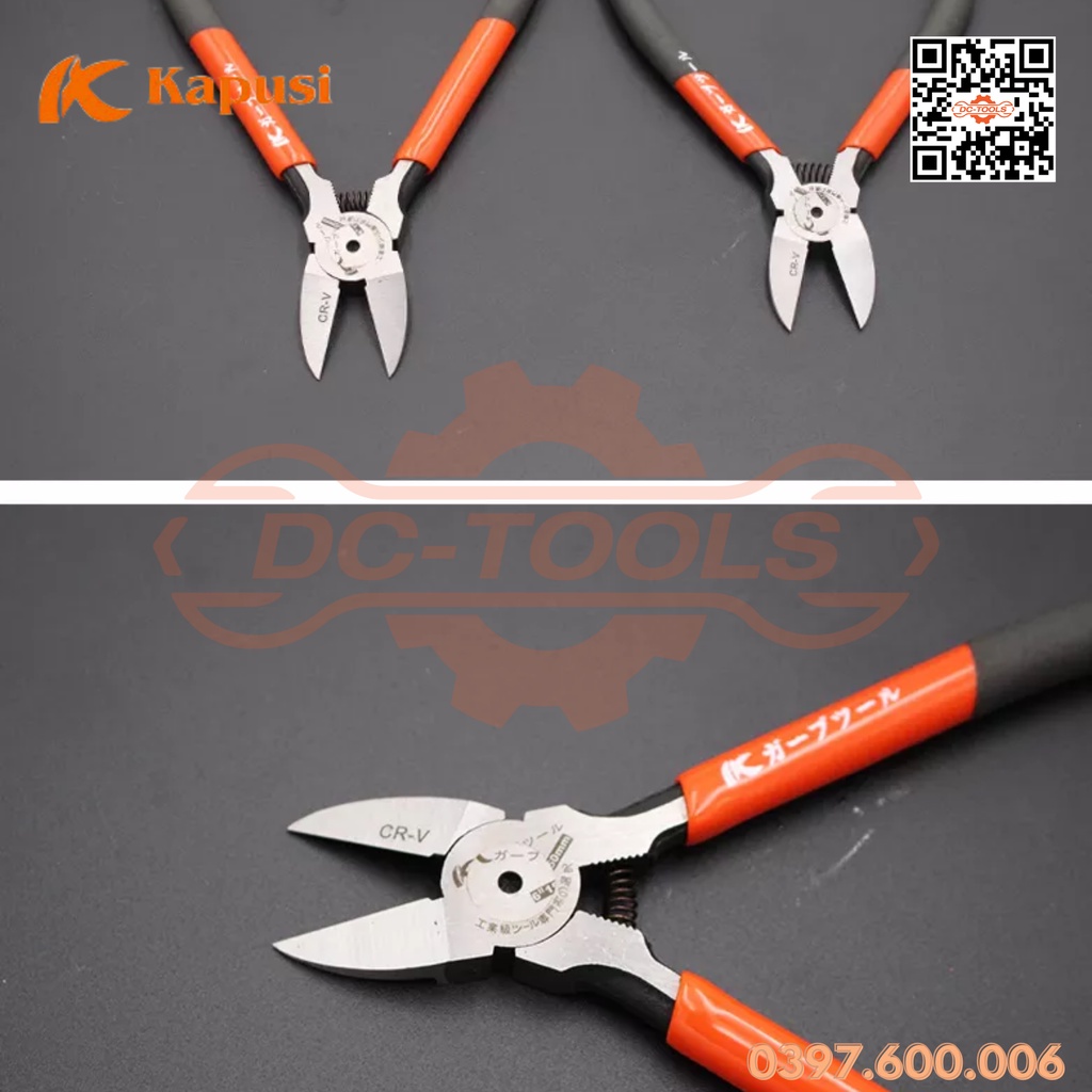 KÌM, KỀM CẮT NGHIÊNG KAPUSI K-8145  (5 INCH VÀ 6 INCH NHẬT BẢN CHÍNH HÃNG DCTOOLS (KHO SỈ)