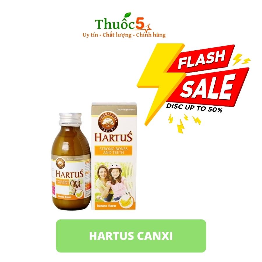Hartus Canxi bổ sung vitamin D3, vitamin K, hấp thụ Canxi tối đa (Lọ 150ml)