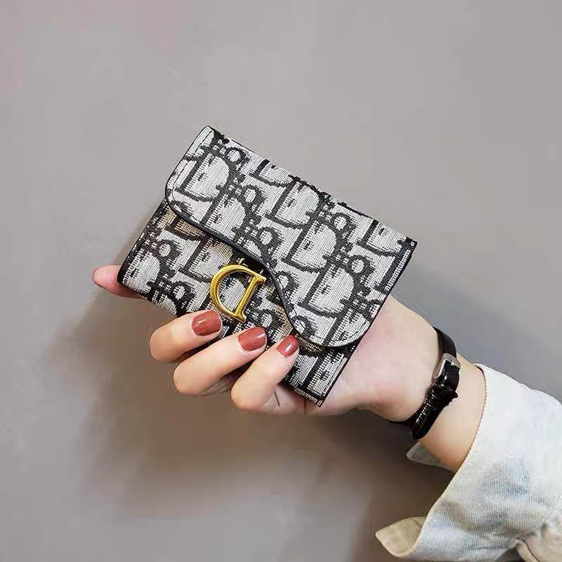 Ví Ngắn Bằng Vải Canvas Thiết Kế Phong Cách Âu Mỹ Thời Trang Dành Cho Nữ