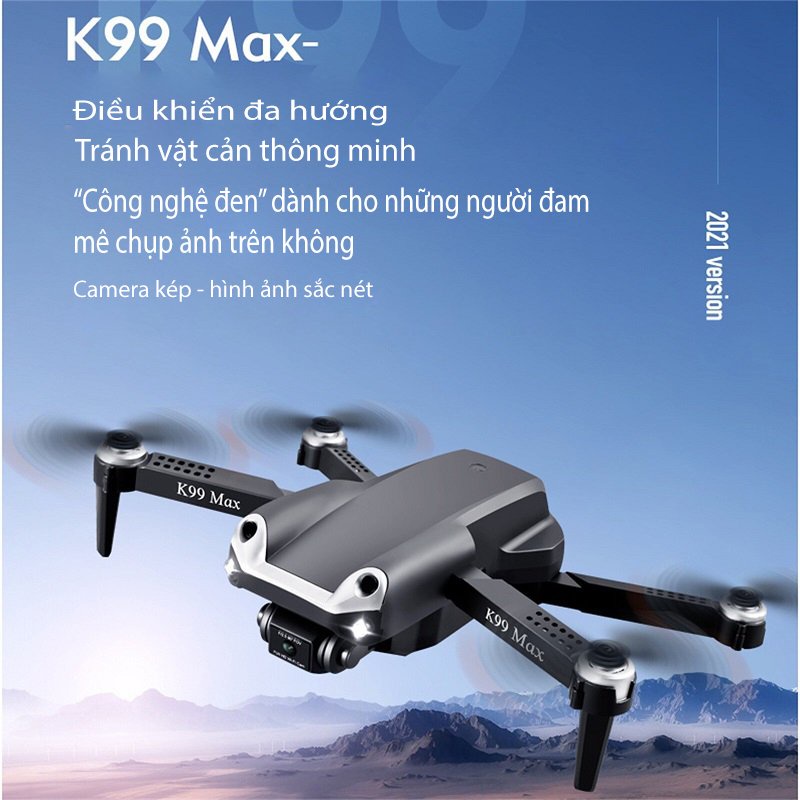 [Có Bán Pin Sơ Cua] Máy bay điều khiển từ xa K99 Max, Flycam mini có cảm biến 3 chiều chống va đập, Camera kép 4K/1080P