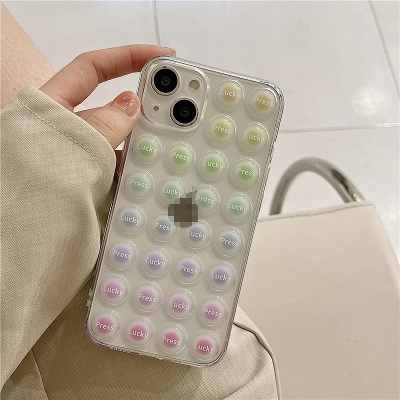 Ốp Điện Thoại Trong Suốt Hình Bong Bóng Màu Cầu Vồng Cho iphone13Promax 6/6splus/7/7plus/8/8plus/x/xr/xs/11/12/13/pro/max/plus/promax