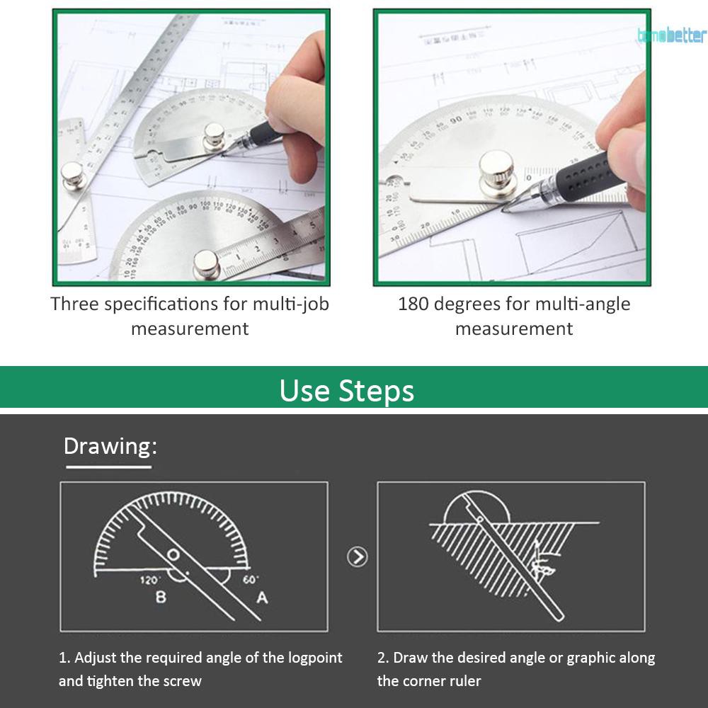 Thước đo góc 180 độ thiết kế chuyên dụng cho thợ mộc