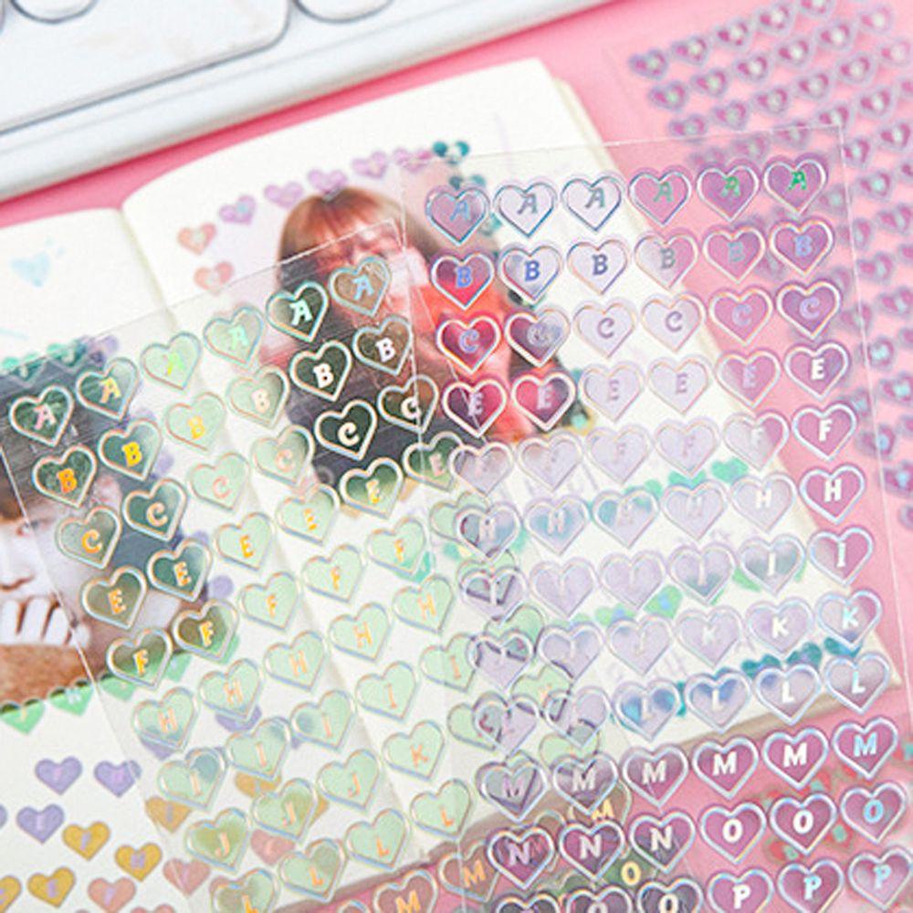 Sticker Dán Trang Trí Sổ Tay / Nhật Ký DIY Hình Trái Tim Nhiều Màu Sắc