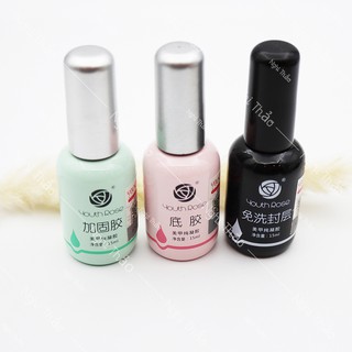 Đồ nail base top cứng móng hoa hồng