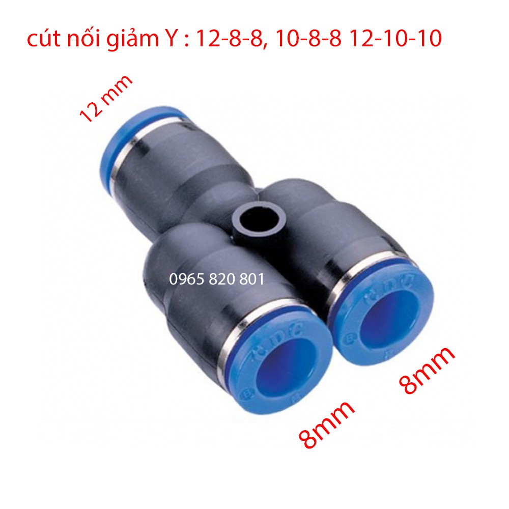 Cút chữ Y - lệch nối giảm ống 6,8,10,12MM
