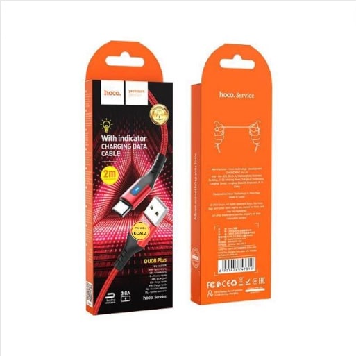 Dây Cáp Sạc Type C Có Đèn Bọc Dù, Cáp Sạc Nhanh Type C 1M/2M 2.4A Chính Hãng