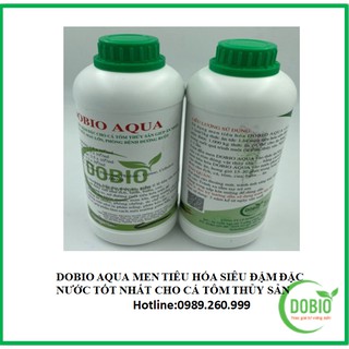 DOBIO AQUA DOPA Men tiêu hóa đậm đặc dạng nước cho thủy sản Chai 1 lít