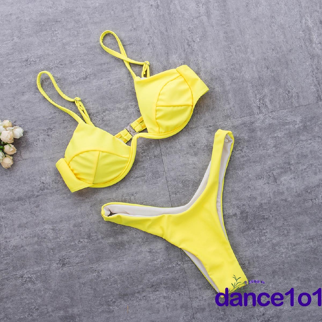 Bikini phối dây có đệm mút dành cho nữ