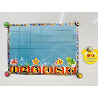 BẢNG THI ĐUA 6 NHÓM SINH VẬT BIỂN (Đồ dùng dạy học Miki)