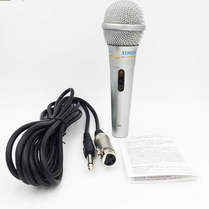 Mic Hát Karaoke Có Dây Xingma AF-319 Micro Karaoke Có Dây Chống Hú Hút Âm Cao Hàng Chính Hãng - Bảo Hành 12 Tháng