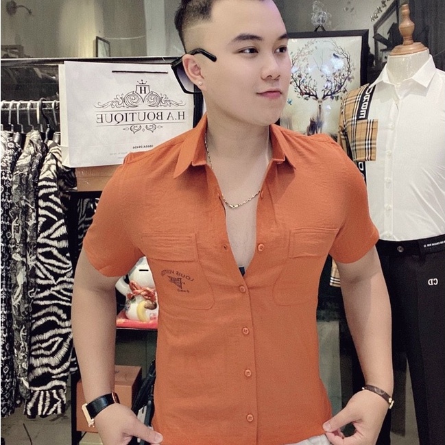 Sơ Mi Nam Ngắn Tay Vải Đũi Cao Cấp