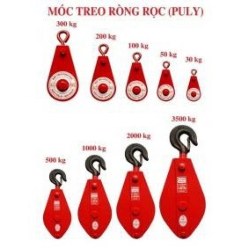 Ròng Rọc Treo Cáp 50kg - 100kg - 200kg -500kg