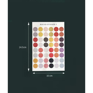 48 Sticker Chấm Tròn trang trí sổ tay planner