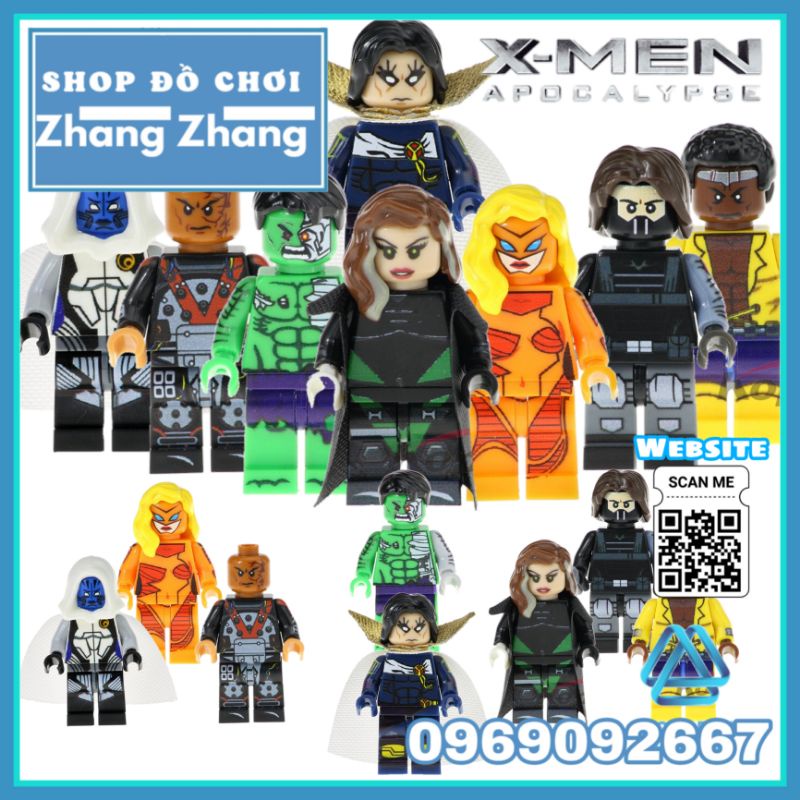 Đồ chơi Xếp hình Exodus Rogue Luke Cage - Electrocutioner - Supergiant - Meteorite Hulk Minifigures POGO PG8117