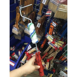 Cán ru lô Việt Mỹ 4 tấc và bông lăn sơn 2 sọc xanh 10cm