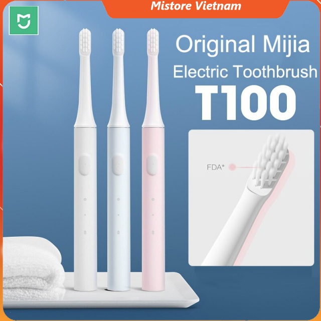 Bàn chải đánh răng điện Xiaomi Mijia T100 chính hãng kháng nước bảo vệ nướu