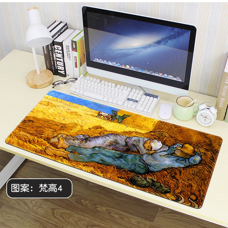Van gogh Tấm Lót Chuột Dày Dặn Họa Tiết Bầu Trời Sao Thời Trang Đơn Giản
