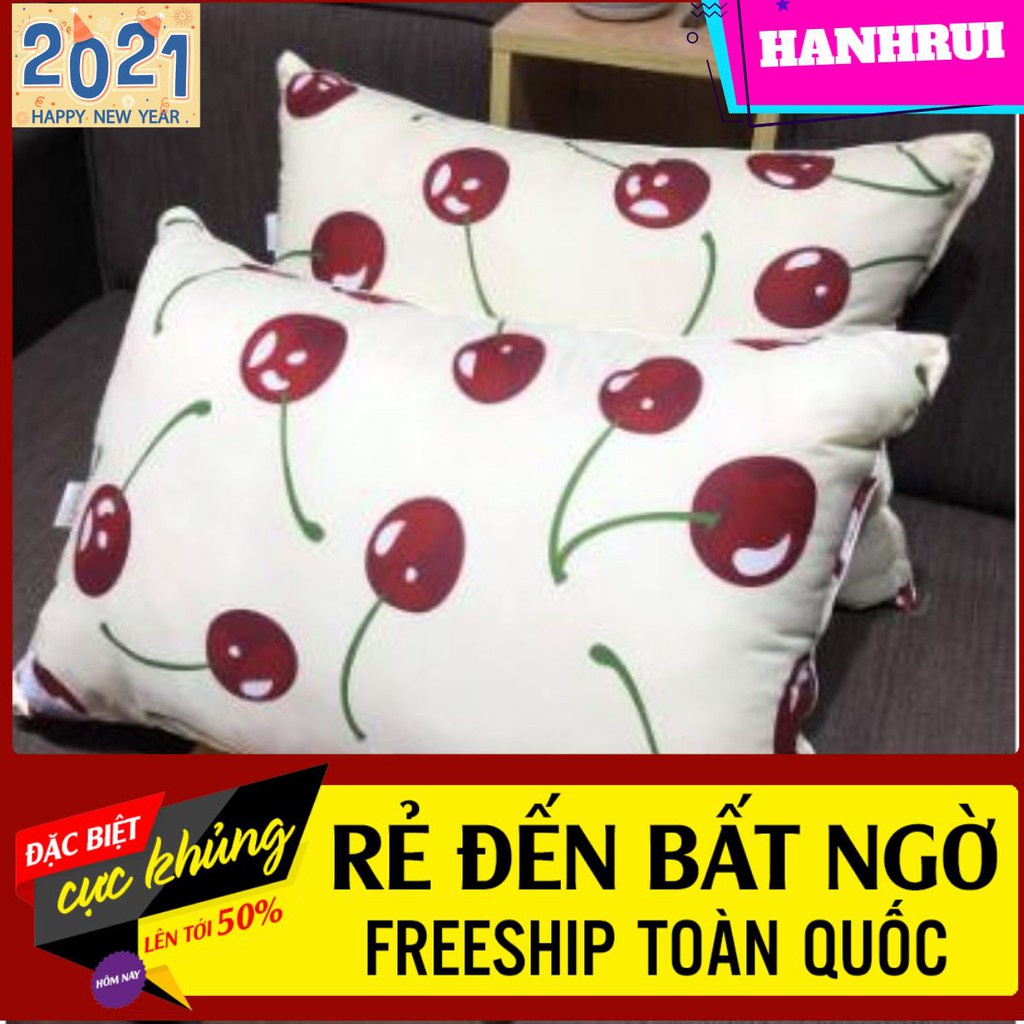 Ruột gối nằm bông gòn trắng tinh khiết 45cmx65cm, ruột gối đầu vải 100% cotton thoáng mát, vỏ ruột gối có khóa kéo