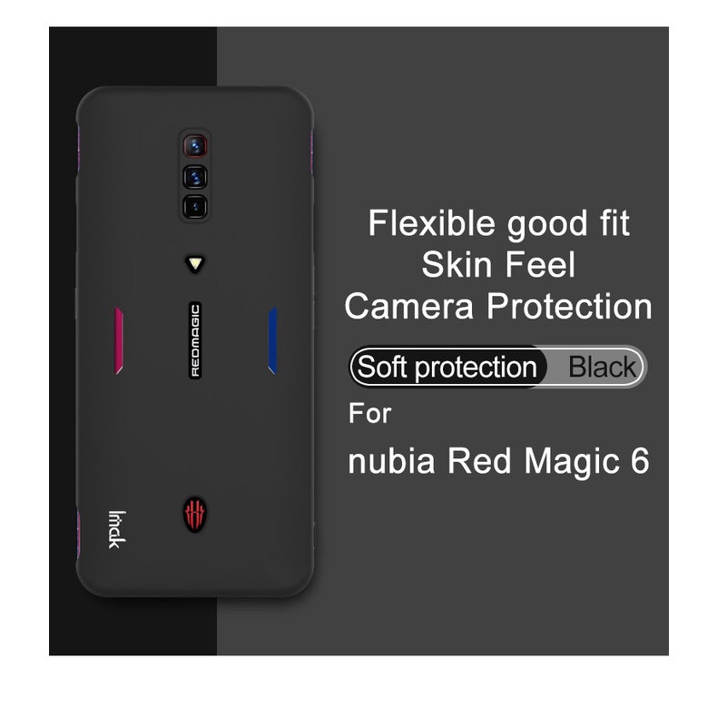 Ốp điện thoại IMAK mềm siêu mỏng có vòng khuyên cao cấp cho Zte Nubia Red Magic 6 Pro / Magic6