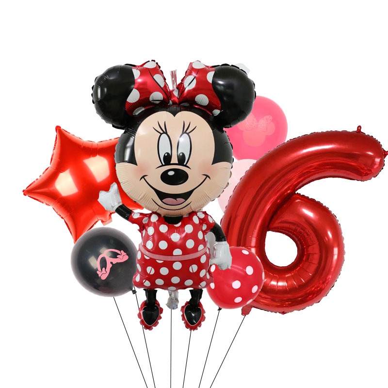 Bóng Hình Chuột Mickey Minne Mouse Đáng Yêu Dễ Thương Trang Trí Sinh Nhật - K104