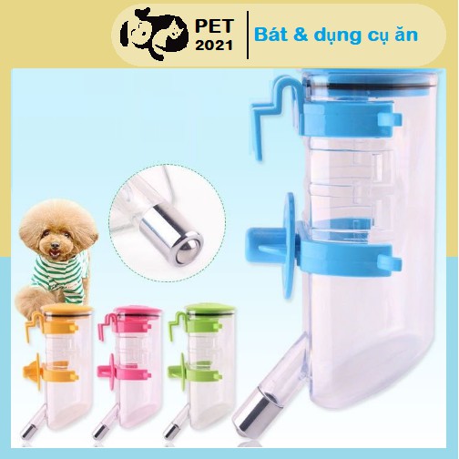 Bình Nước Uống Tự Động , Treo Chuồng Dành Cho Chó Mèo - PET 2021