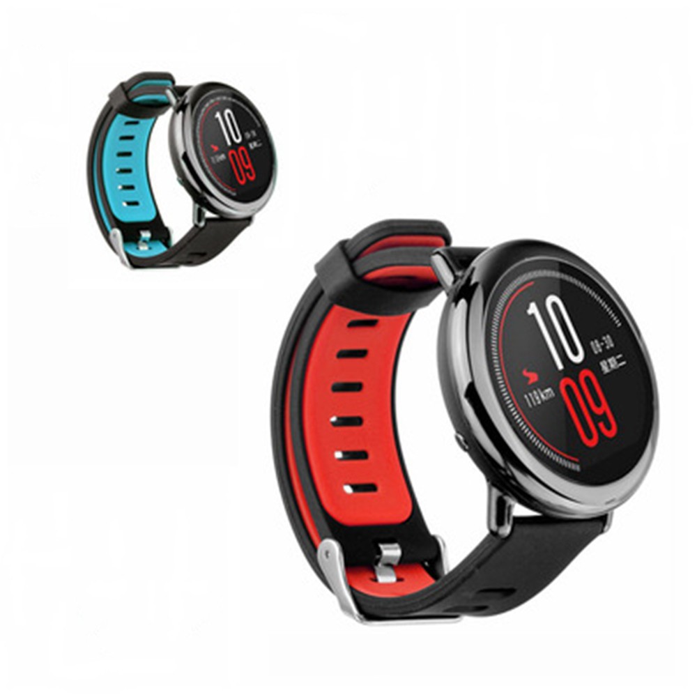 Dây Đeo Thay Thế Bằng Silicon Màu Trơn Cho Xiaomi Amazfit 22mm