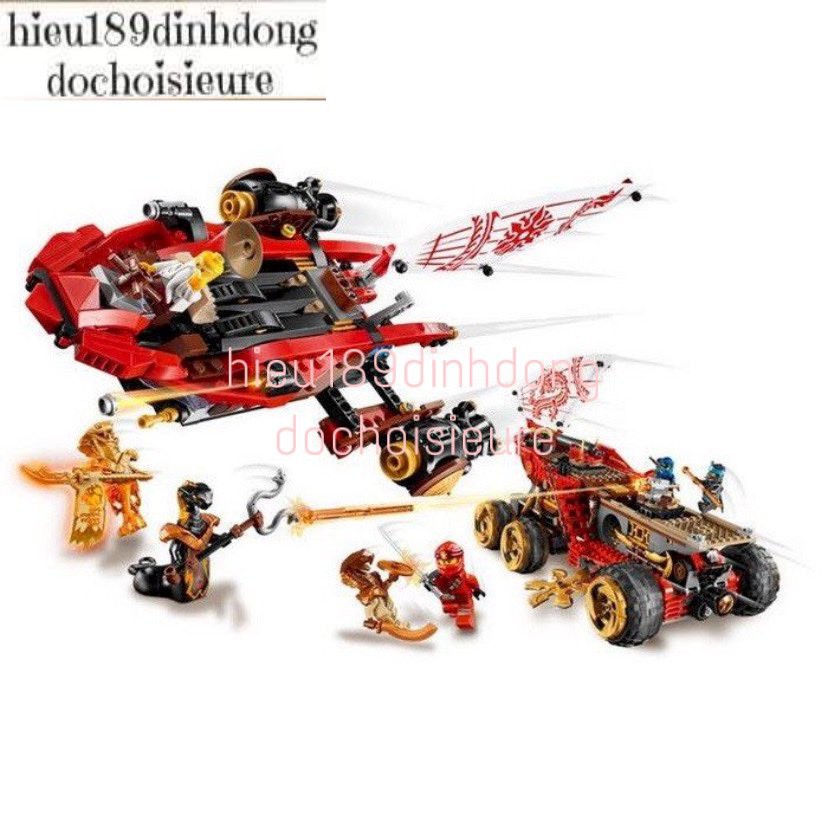 Lắp ráp xếp hình NOT Lego Ninjago Movie 70677 Lari 11332 : cỗ xe tăng Cuộc Chiến Trên Sa Mạc 1232 mảnh