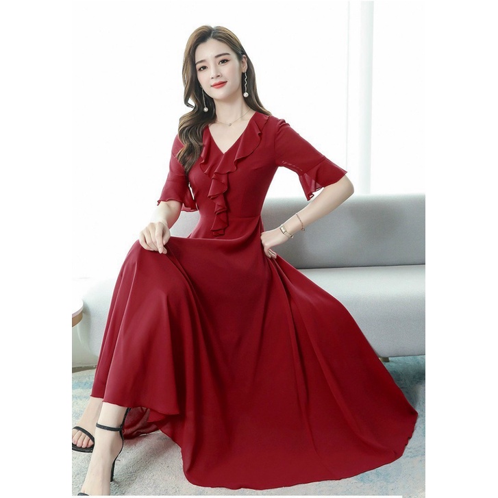 (HCM) ĐẦM XÒE NỮ SIÊU SANG THỜI TRANG QUÝ PHÁI DÀNH CHO CÁC QUÝ CÔ NƯƠNG , TÔN DÁNG SANG TRỌNG CÓ SIZE LỚN KOKO MI FASHI