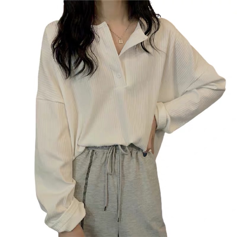 Áo thun tay dài VN CLO chất Thun gân phối cổ dạng trụ - TD020
