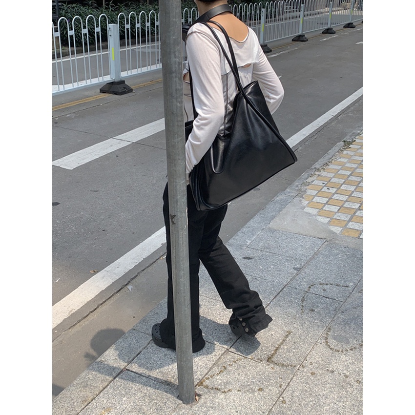 Niche Túi Xách Tote Một Vai Đa Năng Thiết Kế Đơn Giản