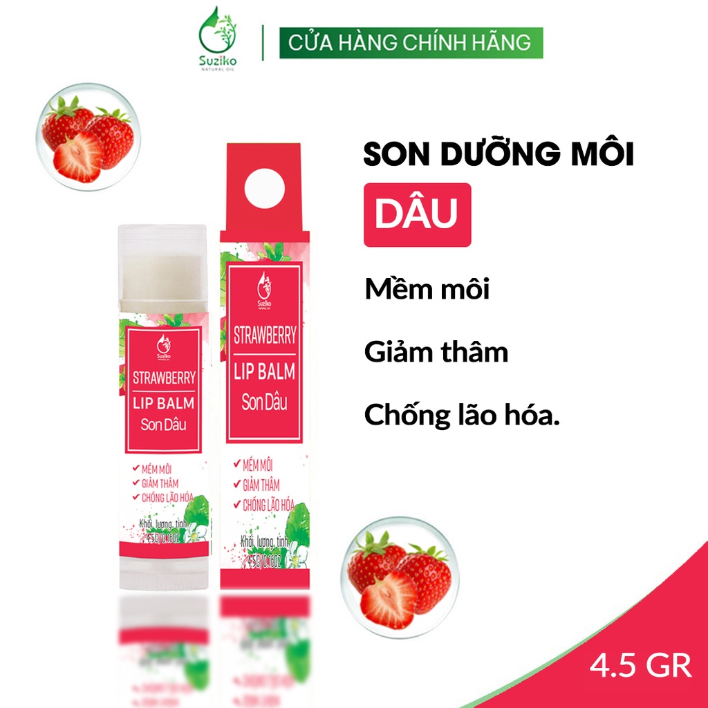 Son SUZIKO dưỡng môi dưỡng ẩm giảm thâm giúp căng bóng 5G