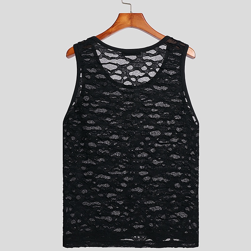 Áo ba lỗ INCERUN dạng lưới thời trang mùa hè cho nam