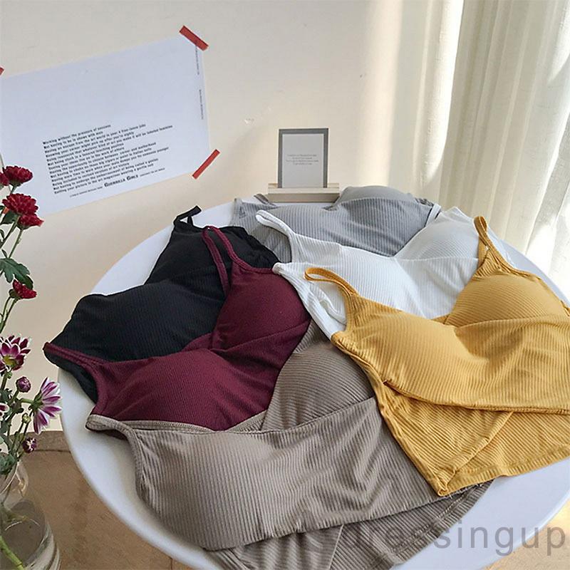 Áo Tank Top Cổ Chữ V Màu Trơn Thời Trang Mùa Hè Dành Cho Nữ