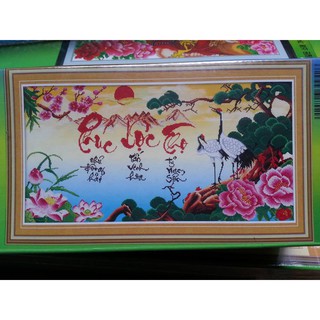 Tranh đính đá phúc lộc thọ H942
