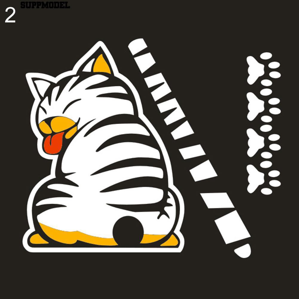 Decal hình mèo dán trang trí xe hơi