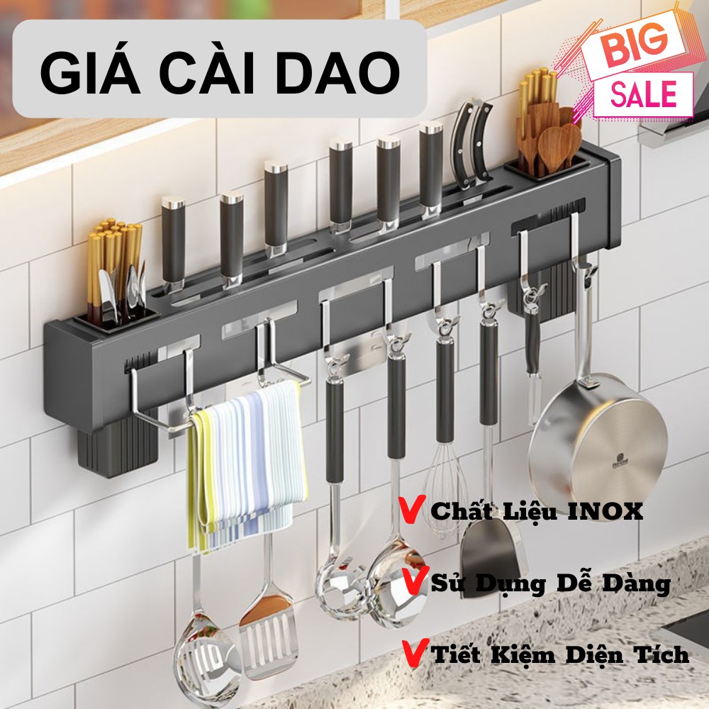 GIÁ để dao, giá để đồ đa chức năng bằng thép không gỉ tiện lợi ATILA SHOP