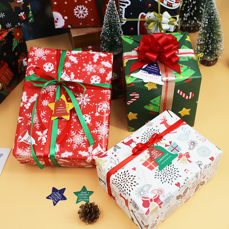 Giấy gói quà họa tiết hoạt hình giáng sinh độc đáo cao cấp 74*51cm
