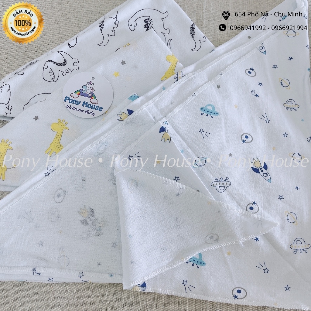 Tã Chéo Sơ Sinh Feli Bambi Cotton in hình An Toàn cho bé Sơ Sinh (10 chiếc)