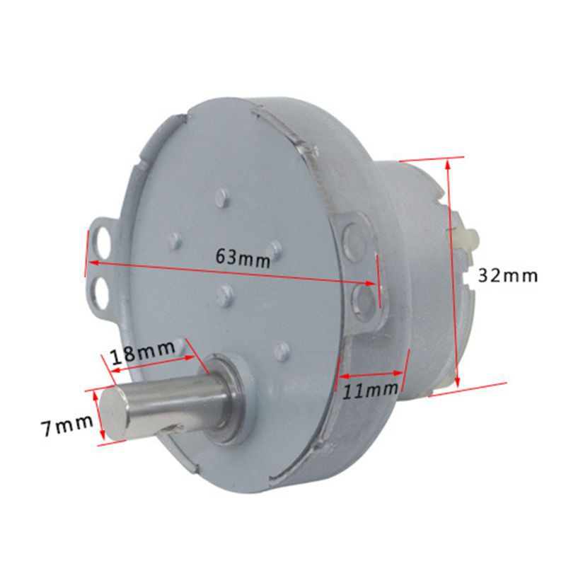 HO DC 12V High Torque Metal Gear Speed Reduction Motor Display Frame Moving Fan BBQ Motor Head Accessories JS50T