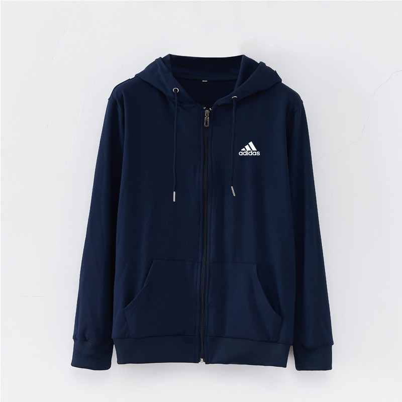 Áo Hoodie Adidas Tay Dài Phối Khóa Kéo Thời Trang Cho Cặp Đôi