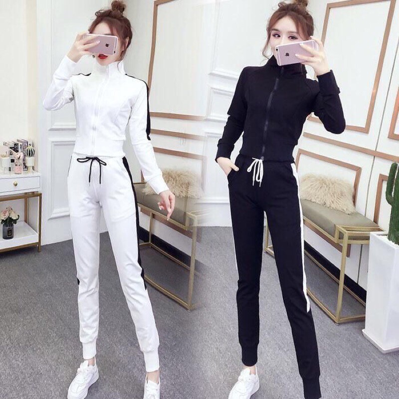 Set Đồ Thể Thao Dài Tay Kiểu Dáng Năng Động Cá Tính 35-65kg Hàng Quảng Châu