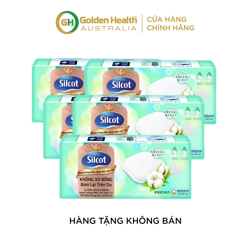 [HB GIFT] Combo 5 hộp bông tẩy trang Silcot Premium 20 miếng