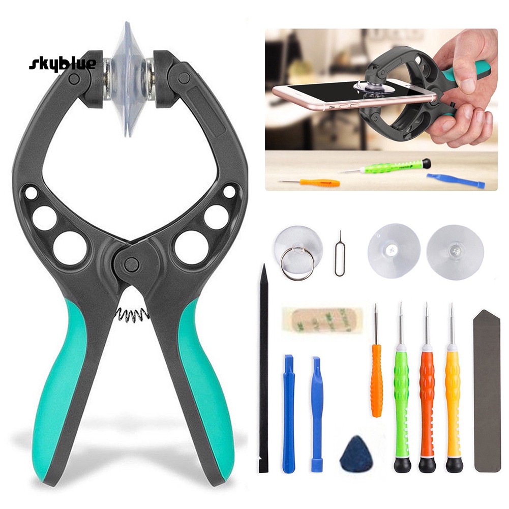 SKBL 14Pcs Phone Screen Opening Pry Screwdriver Repair Tools Kit for iPhone X/8/7/6