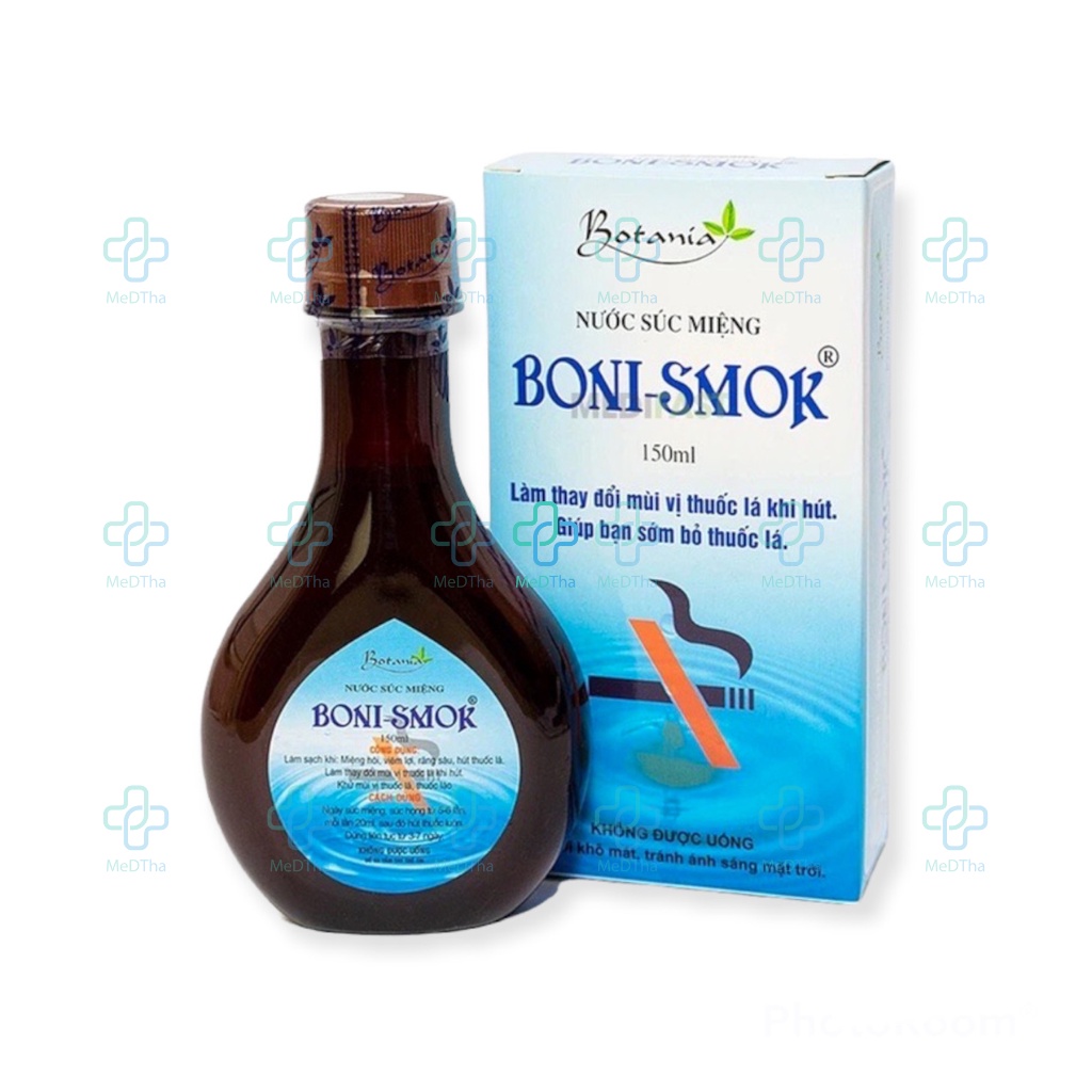 Boni Smok - Nước Súc Miệng Cai Thuốc Lá, Khử Mùi Hôi, Sạch Răng Miệng (Chai 150ml/250ml) [Chính Hãng]
