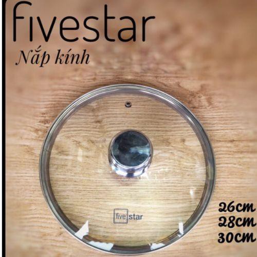 Nắp kính cường lực Fivestar Standard dùng cho nồi và chảo 16cm/18cm/20cm/22cm/24cm/26cm/28cm/30cm.