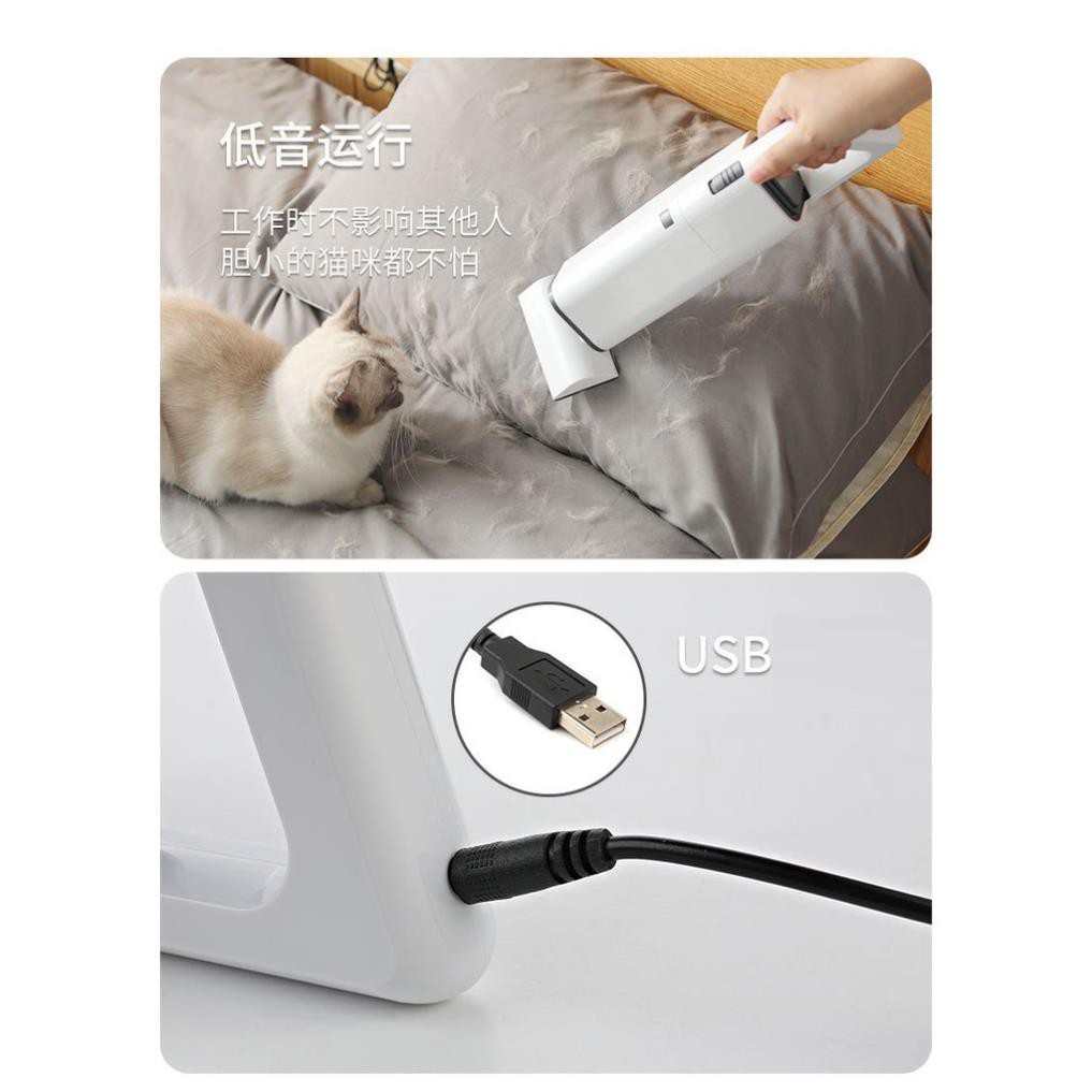 STHA- Máy hút lông chó mèo thú cưng không dây-máy hút bụi mini (BH 6 tháng) làm sạch xe hơi 3 đầu hút