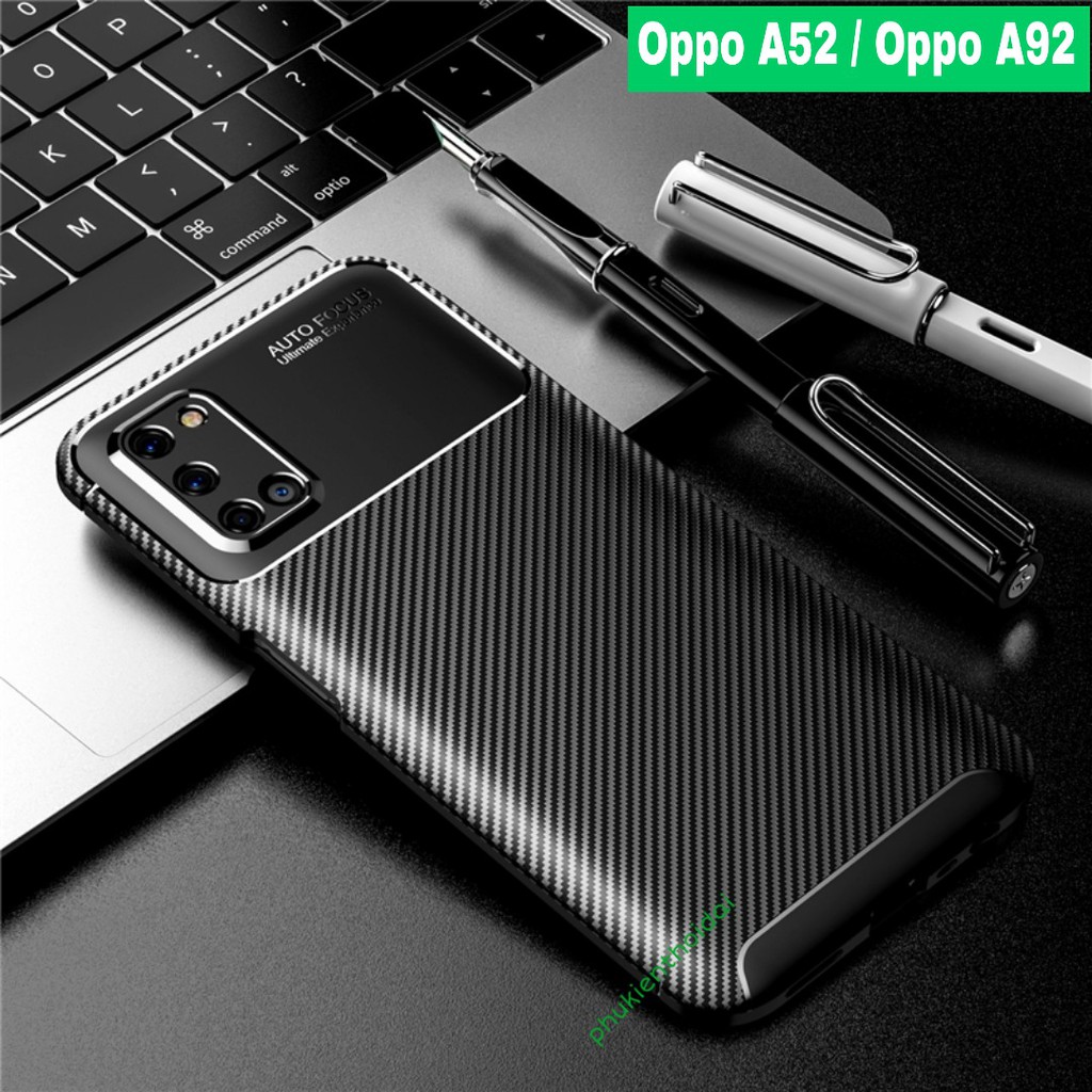 Ốp lưng Oppo A52 / Oppo A92 vân rằn ri hiệu Auto Focus cao cấp chống sốc chống bám bẩn