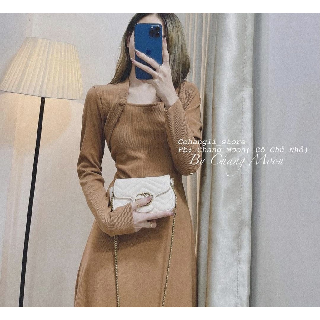 ĐẦM THUN GÂN DÁNG DÀI TAY DÀI CHẤT PORIP XỊN ĐẸP LÊN DÁNG CHUẨN