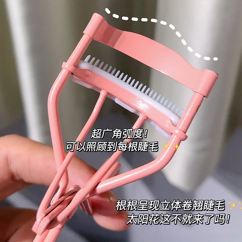 Dụng Cụ Bấm Cong Mi Lâu Trôi Kèm Lược Chải Tiện Lợi