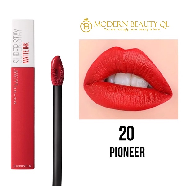 Son Kem lì Maybelline – 20 Pioneer (đỏ hồng)